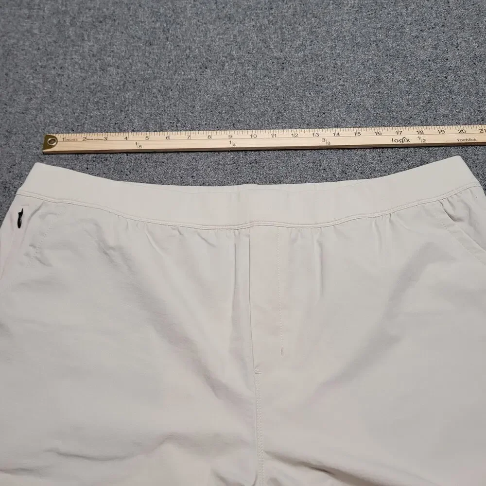 Public Rec Shorts Mens 42 Khaki Flex Casual Performance Stretch Elastic Waist 6